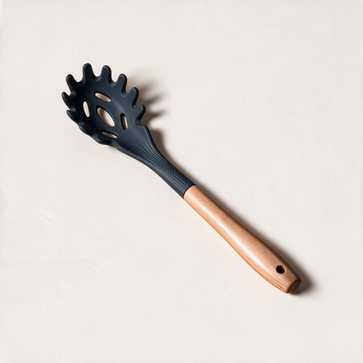 Silicone Pasta Server with Wooden Handle
