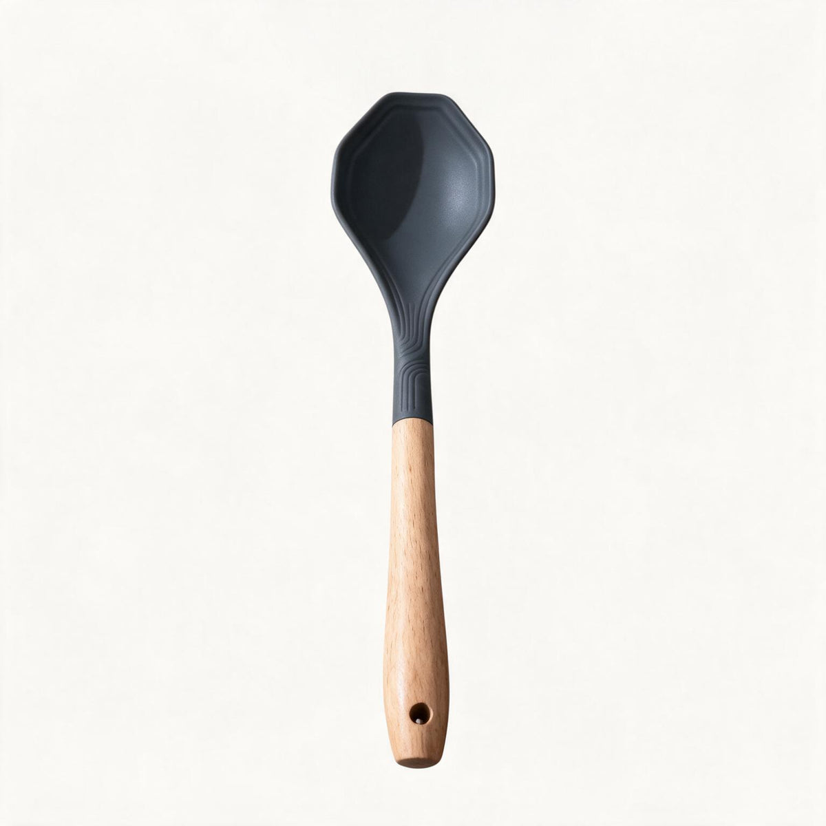 Silicone Serving Spoon with Wooden Handle