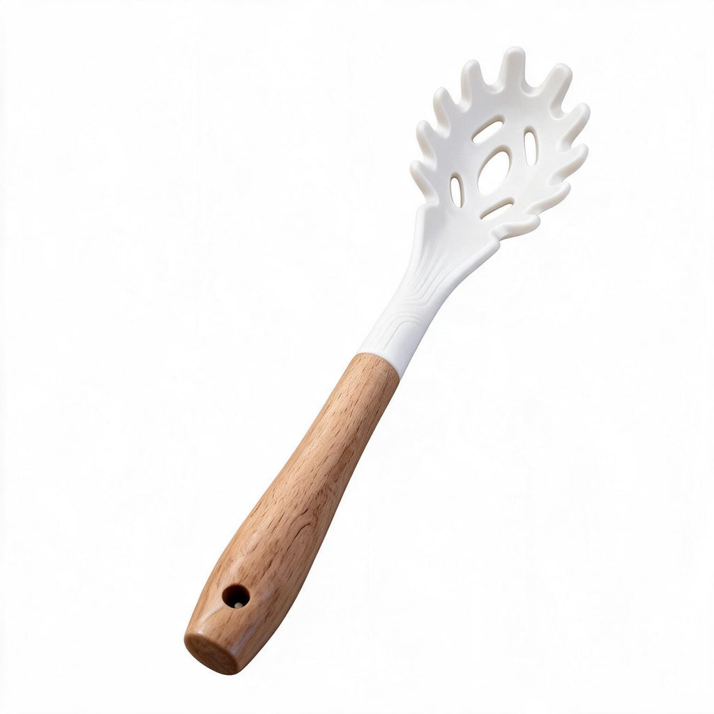 Silicone Pasta Server with Wooden Handle
