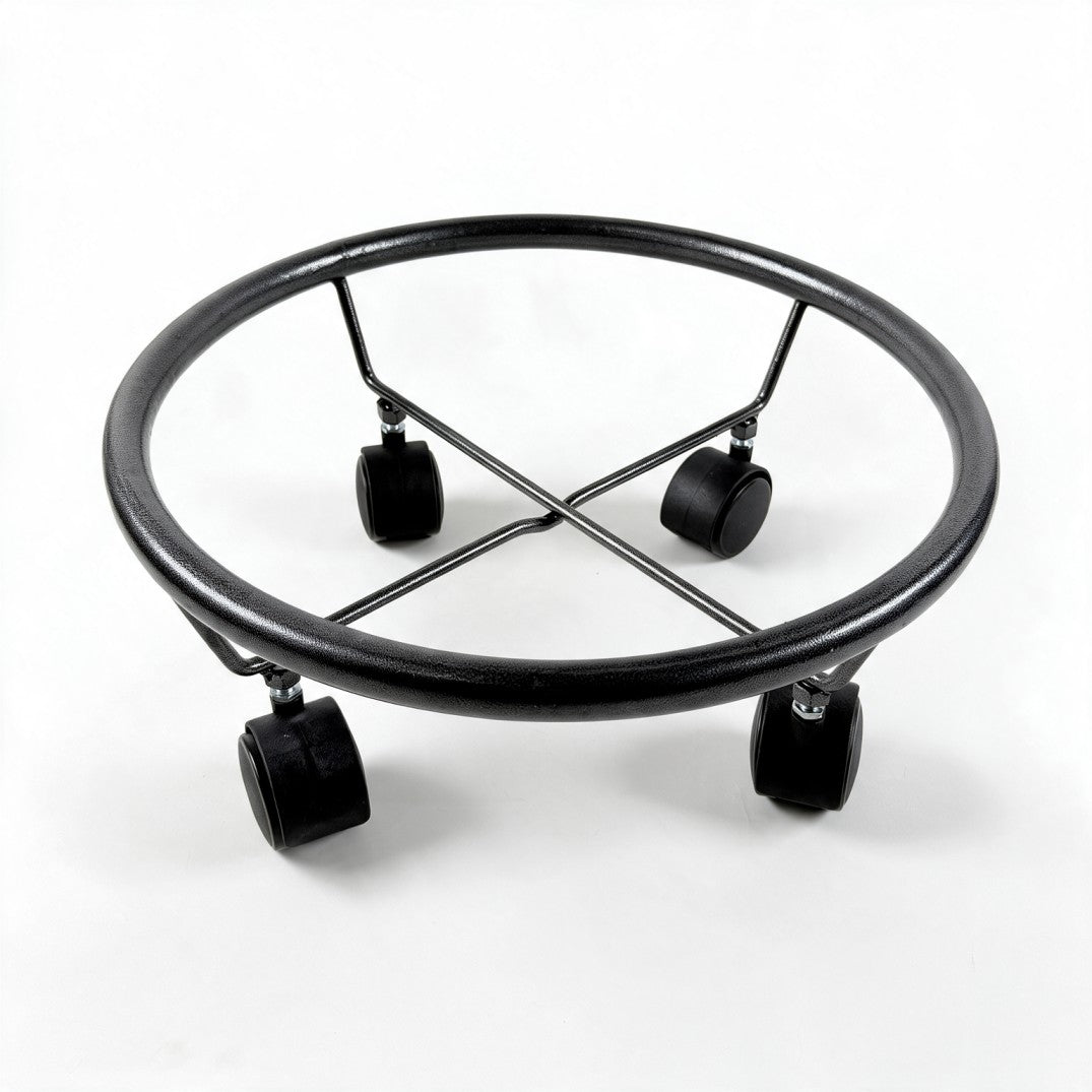 Heavy-Duty Round Metal Utility Stand with Wheels