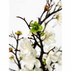 Artificial White Cherry Blossom Plant with Square Pot