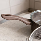 Granite Deep Frying Pot with Fryer Basket & Glass Lid