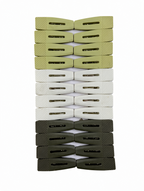 24-piece grip-tip laundry clothes peg set on white background