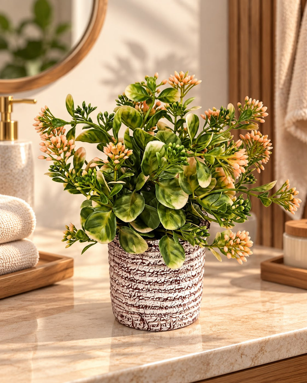 Artificial potted flowering plant HL64-37 peach