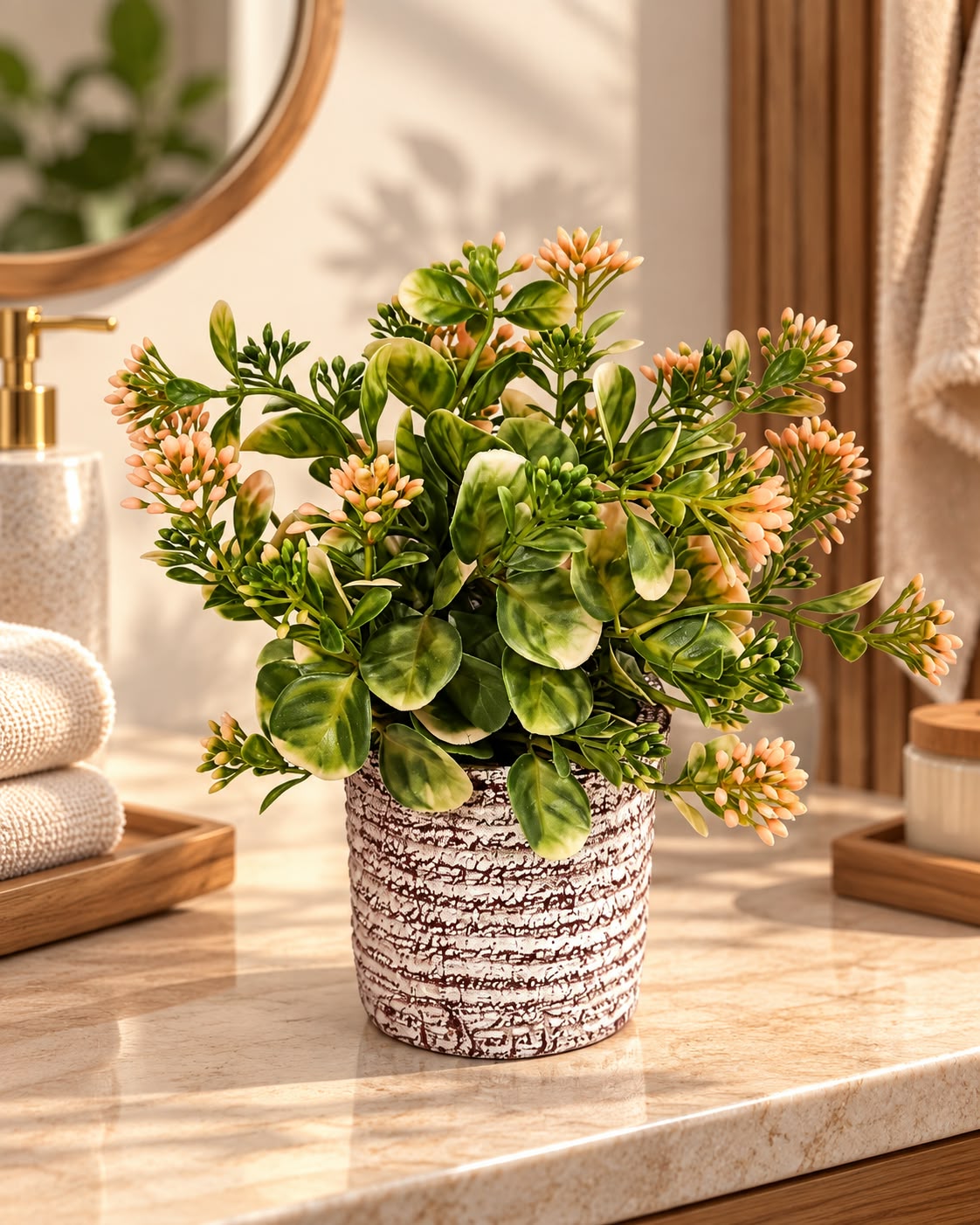 Artificial potted flowering plant HL64-37 peach