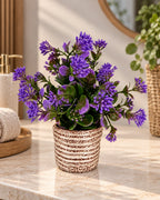 Artificial potted flowering plant HL64-37 purple