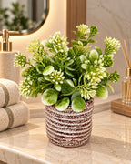 Artificial potted flowering plant HL64-37 white