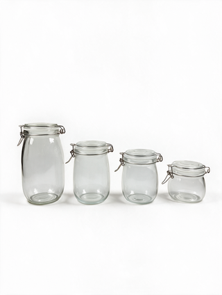 Airtight Clip-Top Glass Storage Jar