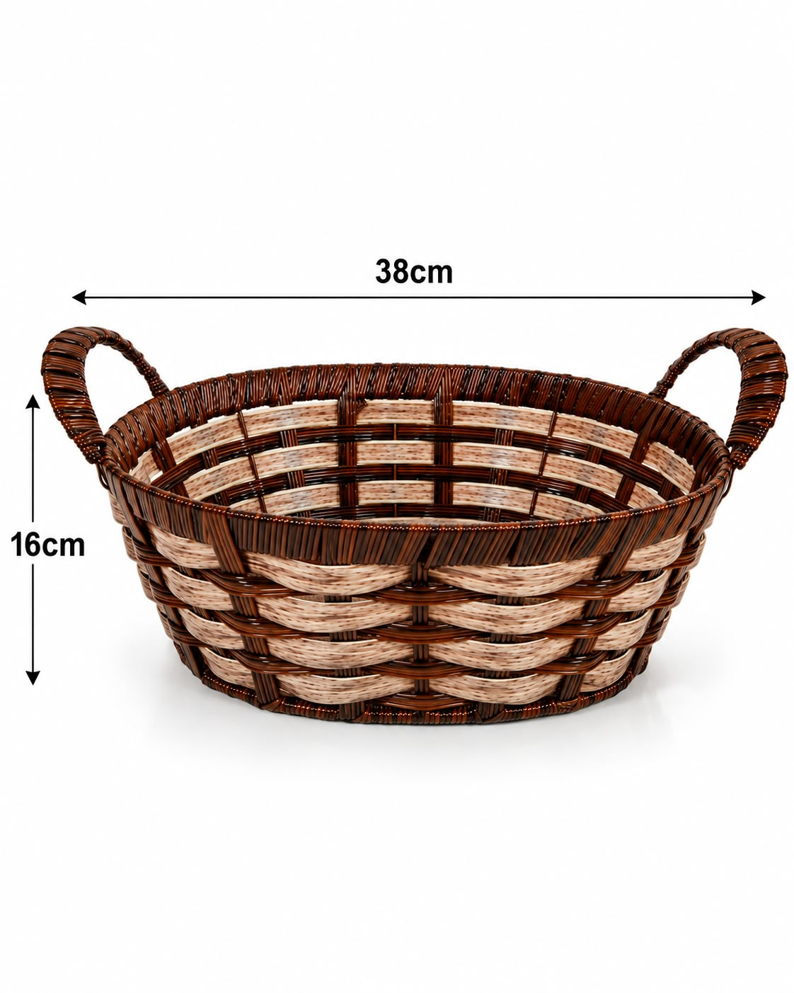 Woven bread and serving basket 38 x 16 cm