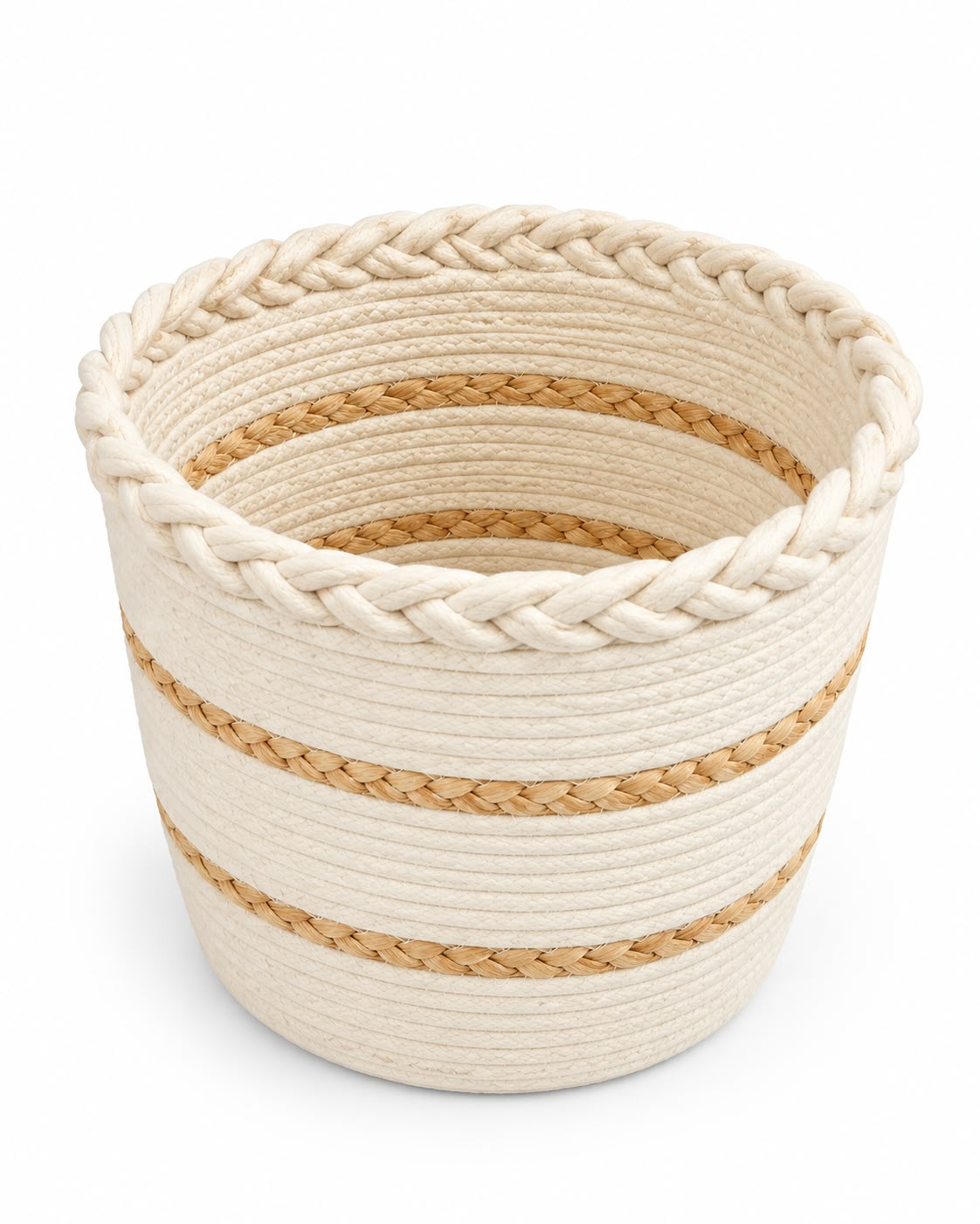 woven storage basket close-up