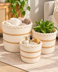 3-piece woven storage basket set lifestyle display